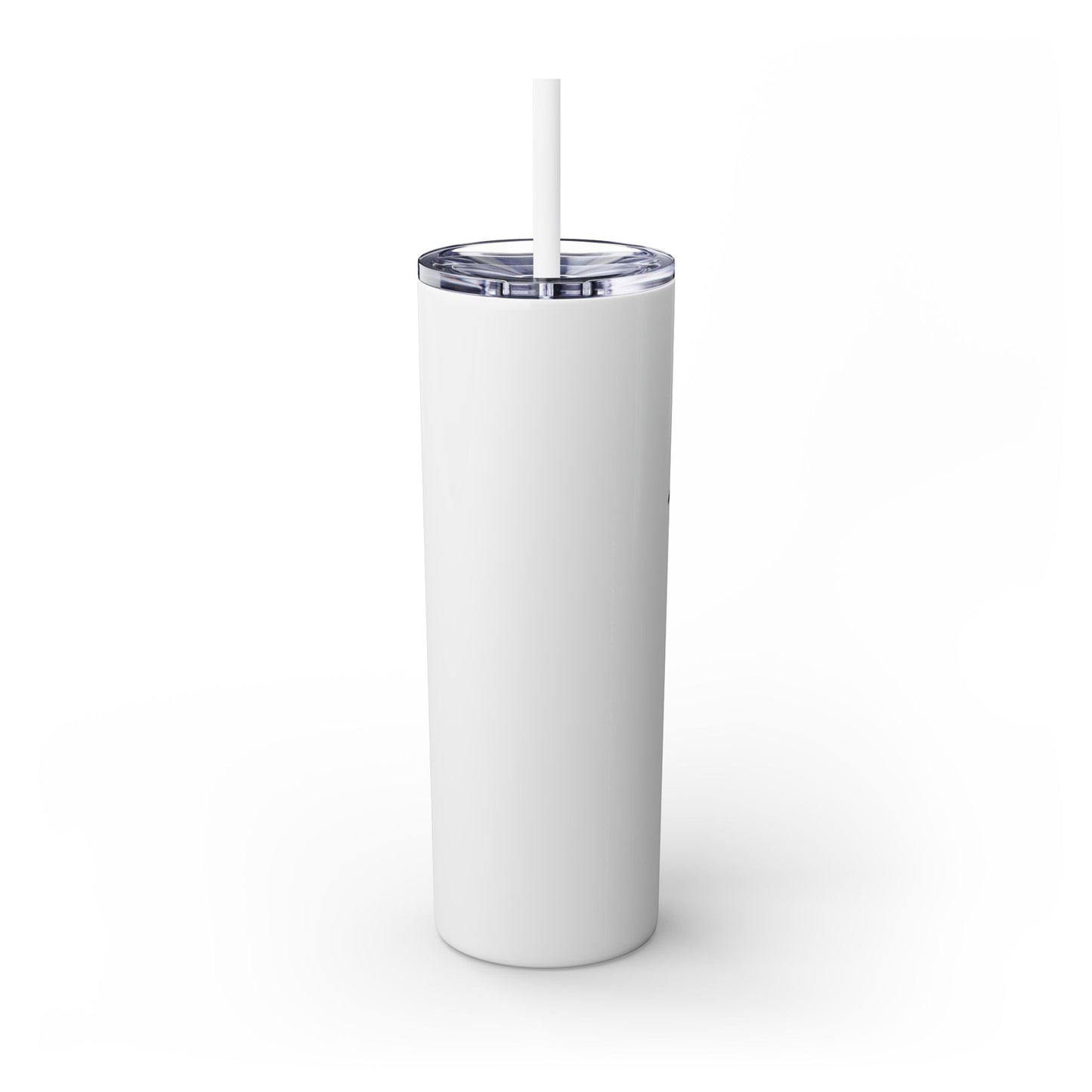 "Not a Stanley" Skinny Tumbler with Straw, 20oz (Pink)